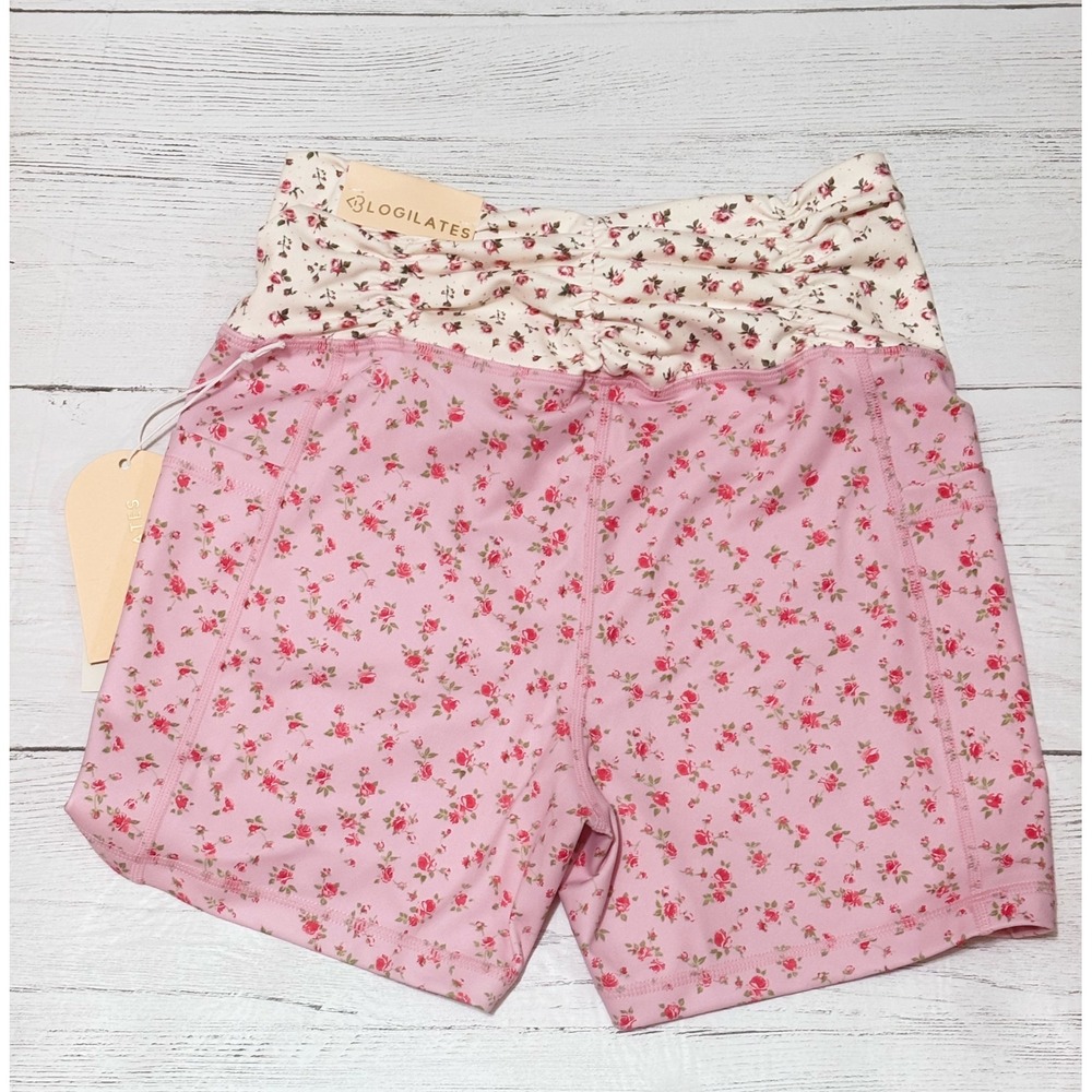 Ogilates Athletic Shorts Medium Pink Cottagecore Activewear Lounge Shorts NWT - Picture 3 of 7